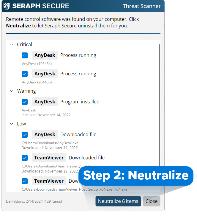 Step 2: Neutralize